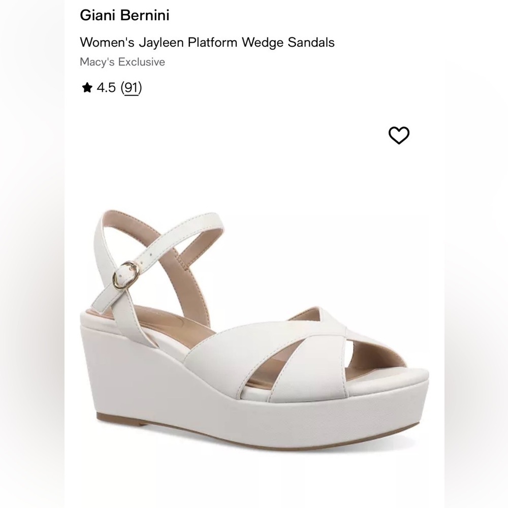Giani Bernini White Platform Wedges